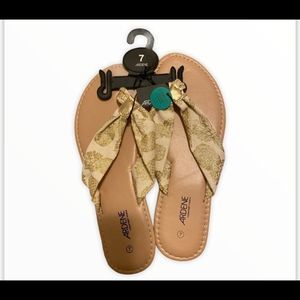 🍍HOT🍍 fabric gold detail vacation sandal